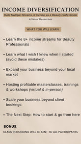 INCOME DIVERSIFICATION MASTERCLASS with Ginika Temple